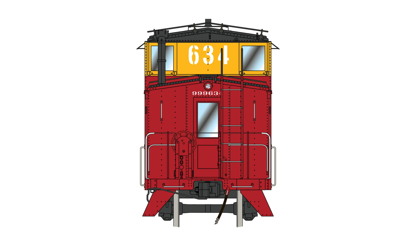 Class One Model Works (CB00307) | Mid-Life Peaked Roof Caboose CE-3 | ATSF #999634 | HO Scale