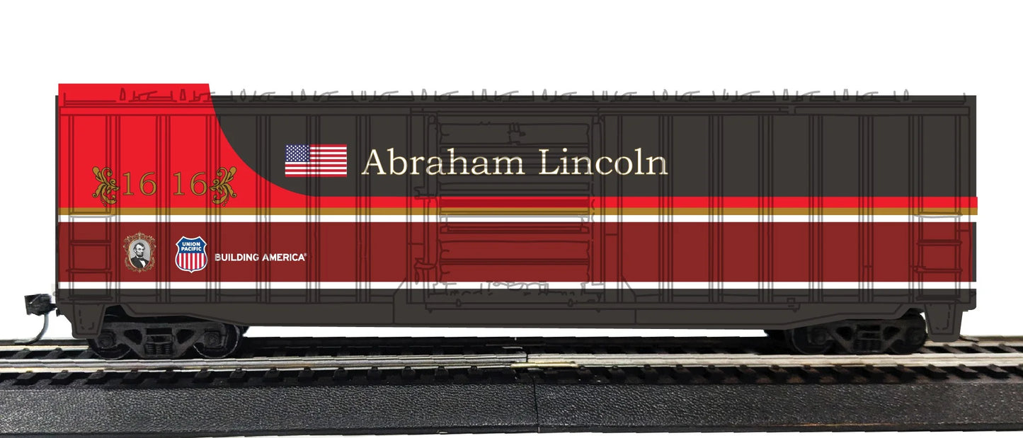 Value Trains (N10115) | ACF 50' 6" Boxcar | Abraham Lincoln #1616 | N Scale