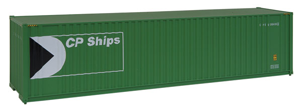 Walthers SceneMaster, 40' Hi Cube Corrugated Container with Flat Roof, CP Ships, Assembled, HO Scale