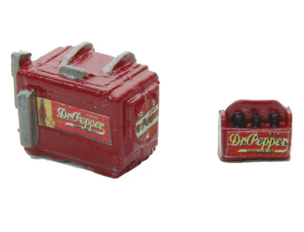 JL Innovative Designs - Dr. Pepper Chest Soda Machine & Case - HO Scale
