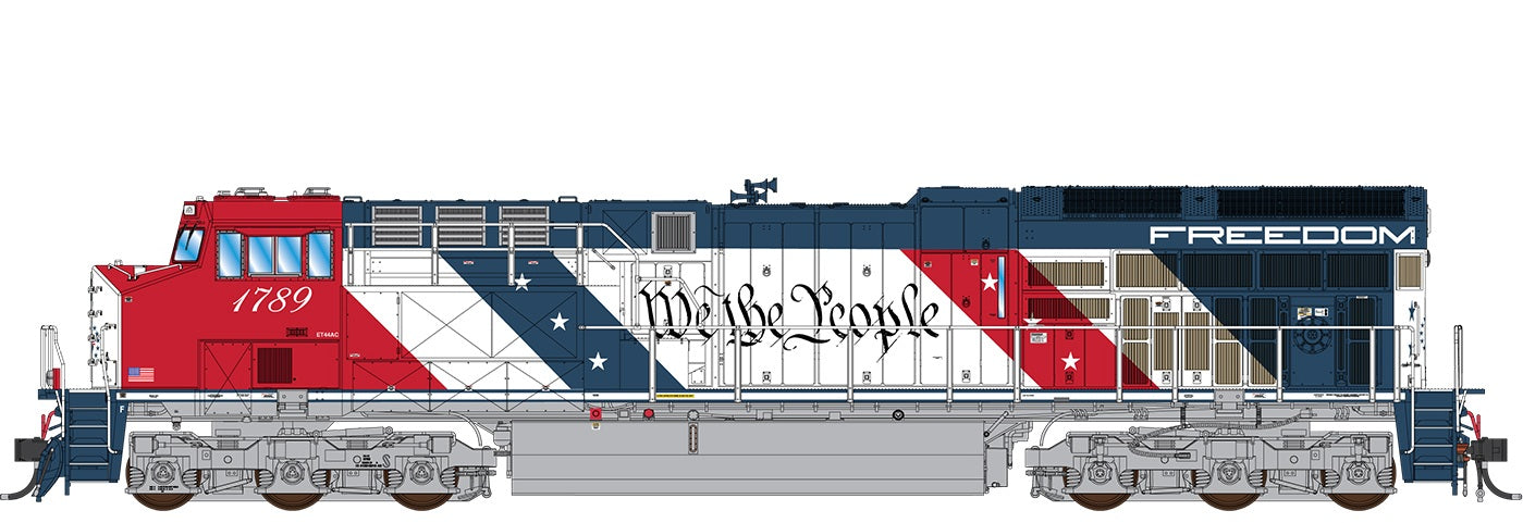 InterMountain GE Tier 4 GEVO ET44 Semiquincentennial Freedom #1789, DCC, LokSound, HO Scale