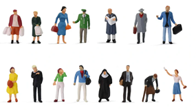 Rock Island Hobby RIH, Standing People, (15) Pack, HO Scale