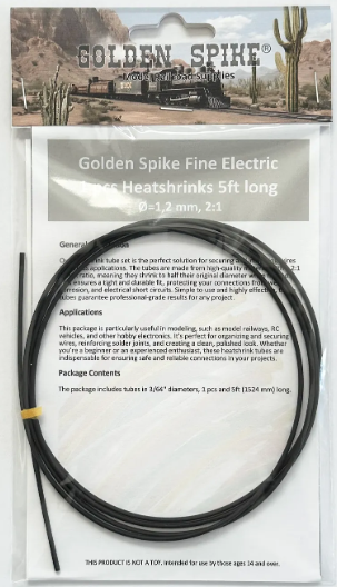 Golden Spike Fine Electric Heatshrinks (5 ft.)