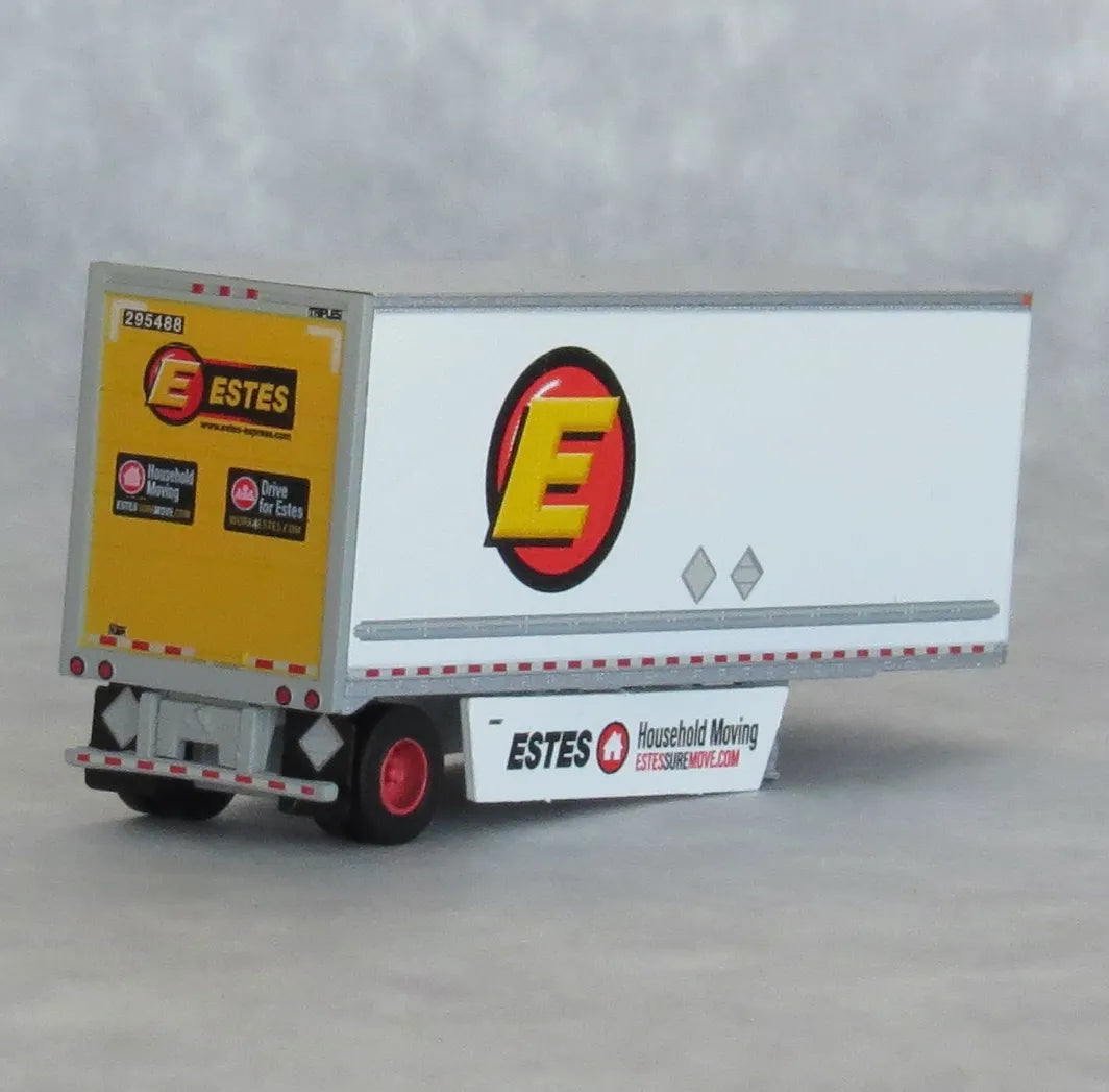 Trainworx (42894-03) | 28' Pup Van Trailer with Converter Dolly | Estes #296073 | Assembled | N Scale