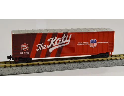 Value Trains Micro Trains Equipped ACF 50' 6" Boxcar - Union Pacific #1988 - MKT "The Katy" - N Scale
