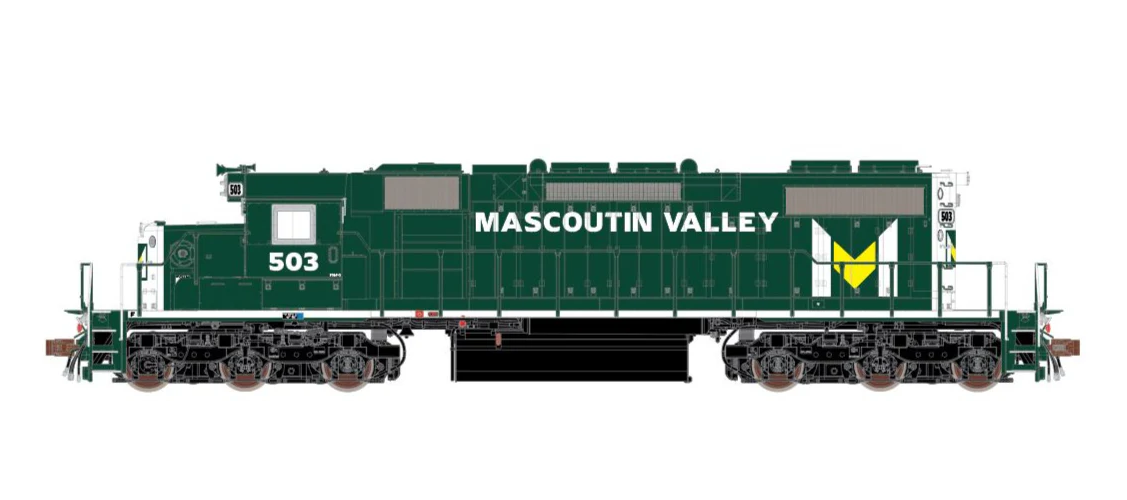 Home Shops ScaleTrains SD38-2 (MV 508) | Mascoutin Valley #508 | DC/Silent | HO Scale