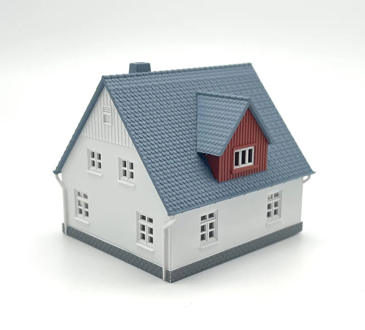 Rock Island Hobby RIH, White Cape Cod House, Assembled, N Scale