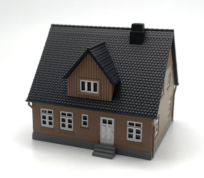 Rock Island Hobby RIH, Brown Cape Cod House, Assembled, N Scale