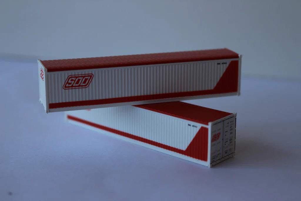 Jacksonville Terminal Company - 40' Rib Side Open/Canvas Top Container - Pkg of 2 - N Scale