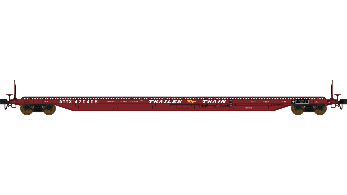 Class One Model Works (FC00823) F39 Flatcar 75' - Trailer Train - ATTX ATTX 470528 HO Scale