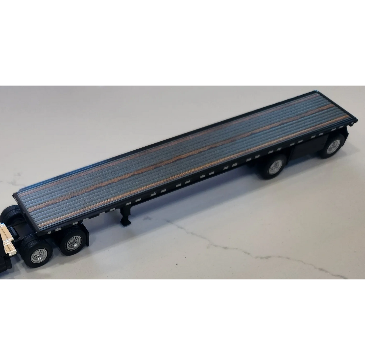HO Logistics Replicas (HL-479) | High Boy 48' Spread Axle Flat Bed Trailer (Black) | HO Scale