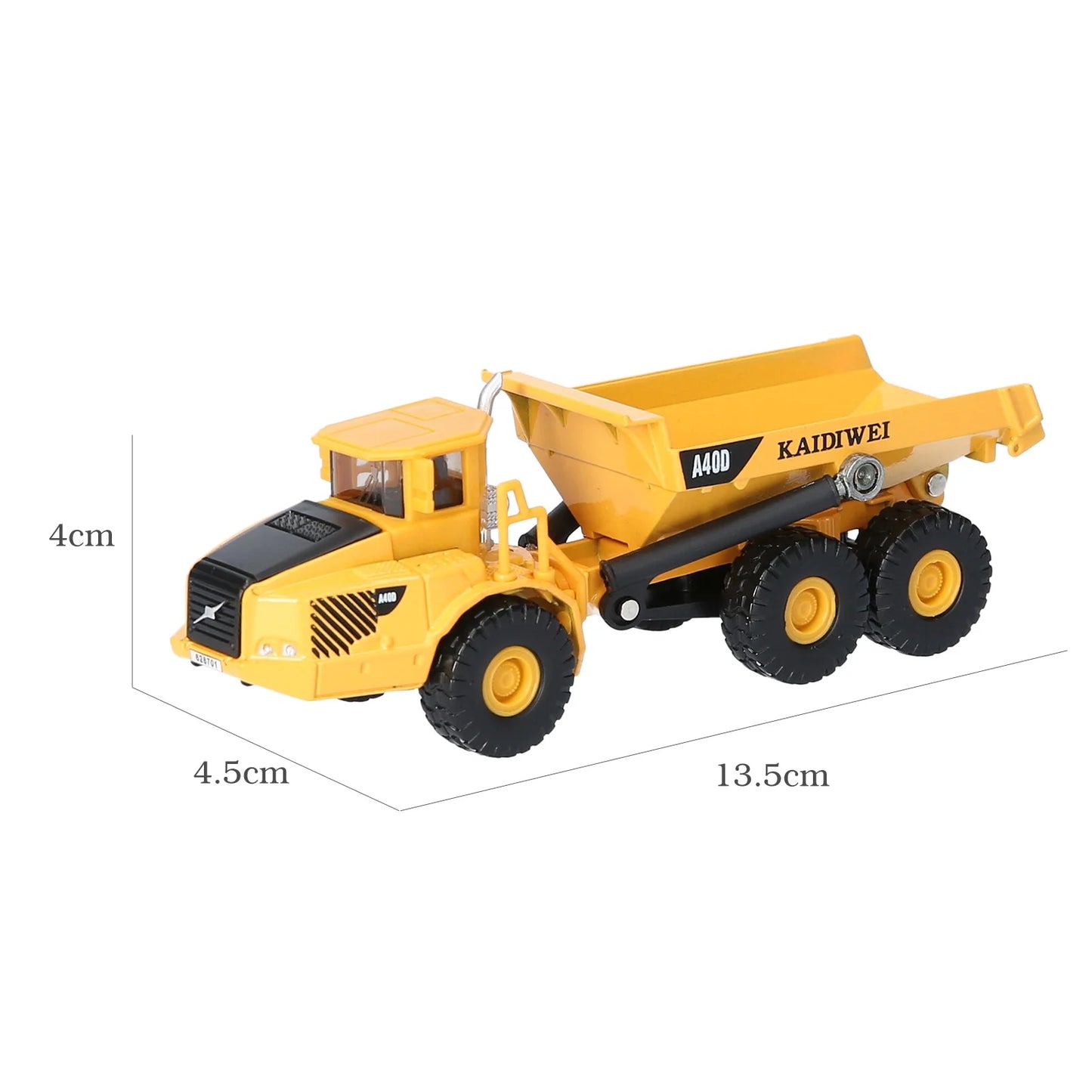 KDW A40D Diecast Alloy Articulated Dump Truck - 1:87 Scale