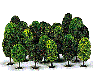 Busch Gmbh & Co Kg, Deciduous Trees, Package of 25, All Scales