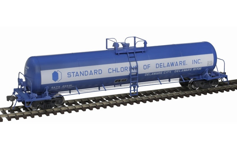 Atlas Master 20,700 Gallon Tank Car - Chlorine of Delaware Inc (GATX) #25085 - HO Scale