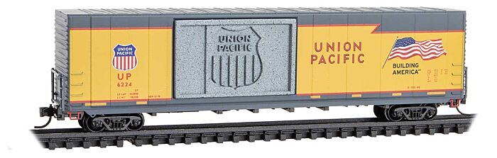Micro Trains, Modified 60′ Excess-Height Double-Plug-Door Boxcar, Union Pacific #6224, Honoring UP, N Scale