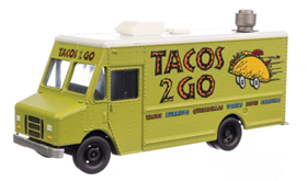 Walthers SceneMaster, Morgan Olson(R) Route Star Van, Tacos 2 Go Food Truck, Assembled, HO Scale