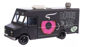 Walthers SceneMaster, Morgan Olson(R) Route Star Van, Dough 'n Joe Food Truck, Assembled, HO Scale