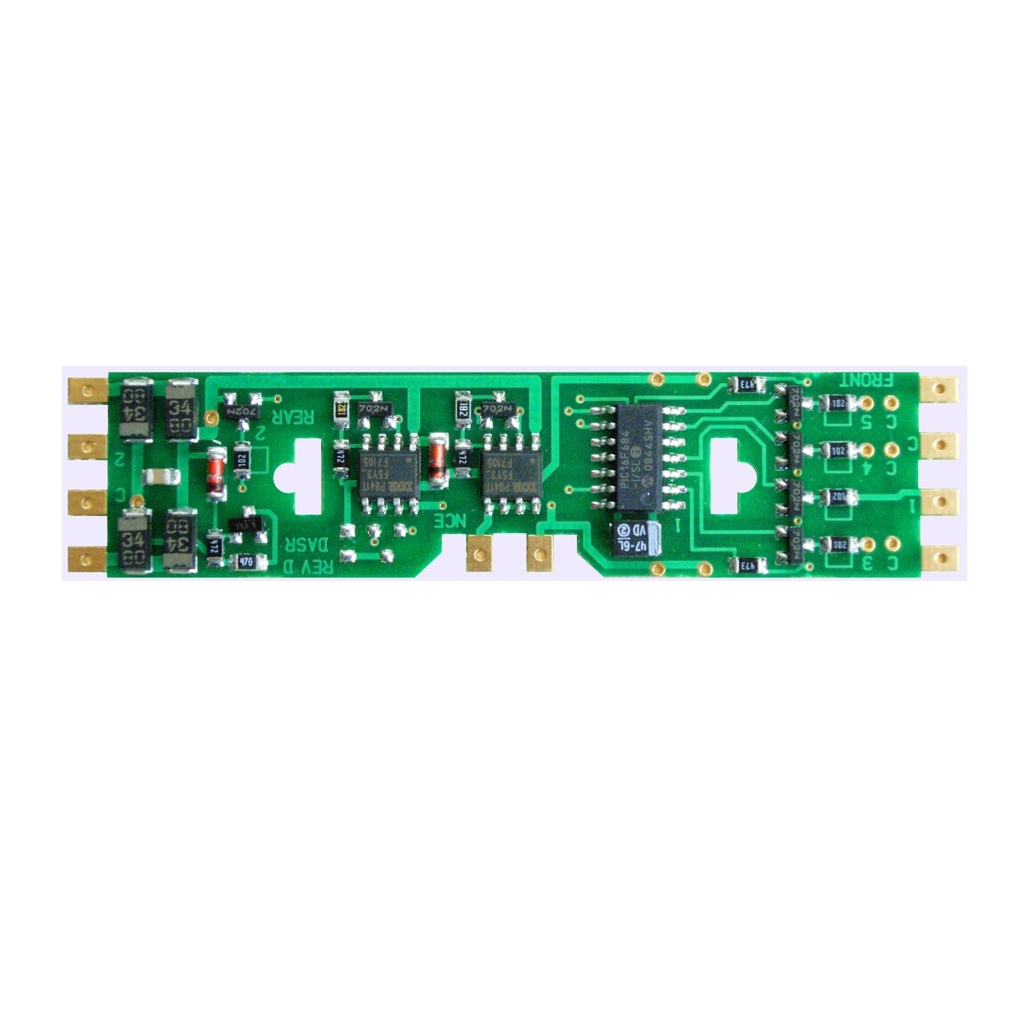 NCE (107) | DA-SR DC Control Decoder 4-Pack | 1.3 Amp | Silent Running(TM) | For Kato Drive & Athearn Genesis | HO Scale