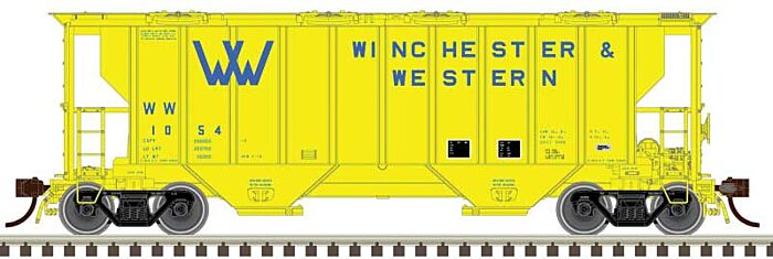 Atlas Master Plus, Portec 3000 2-Bay Covered Hopper, Winchester & Western #1026, Ready to Run, HO Scale