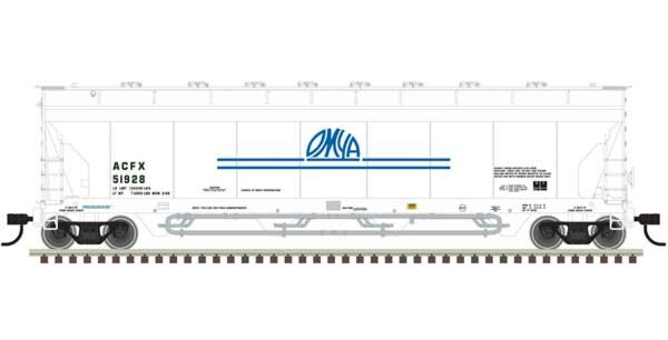 Atlas, Pressureaide Centerflow Covered Hopper, OMYA #51928, Ready to Run, Master, N Scale