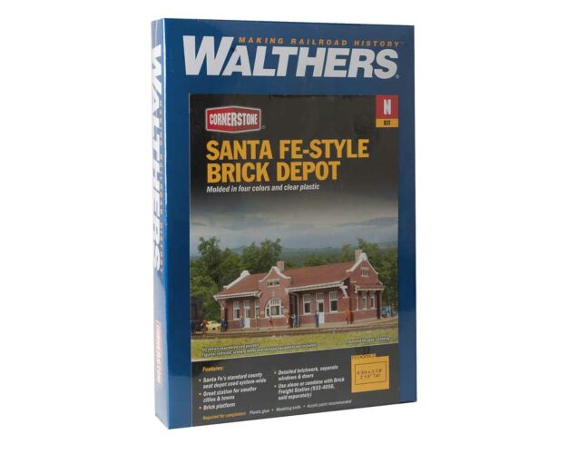 Walthers Cornerstone, Santa Fe-Style Brick Depot Kit, N Scale