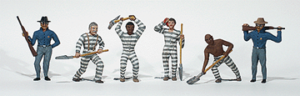 Woodland Scenics Scenic Accents(R) Figures, Chain Gang, pkg of 6, HO Scale