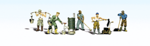 Woodland Scenics Scenic Accents(R) Figures, Roofers, pkg of 6, HO Scale