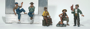 Woodland Scenics Scenic Accents(R) Figures, Hobos, pkg of 6, HO Scale