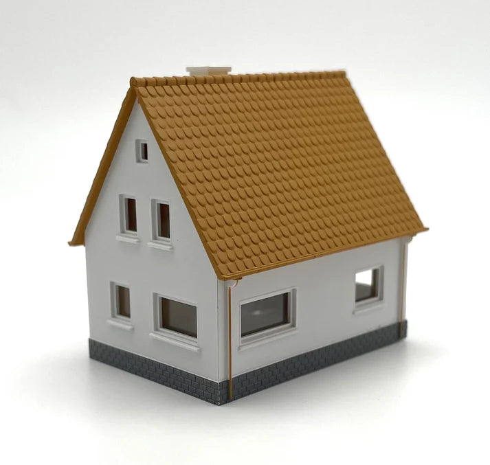 Rock Island Hobby RIH, White Bungalo, Assembled, N Scale