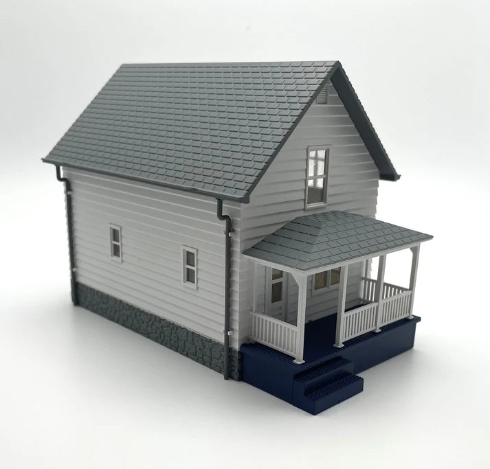 Rock Island Hobby RIH, White Farmhouse, Assembled, N Scale