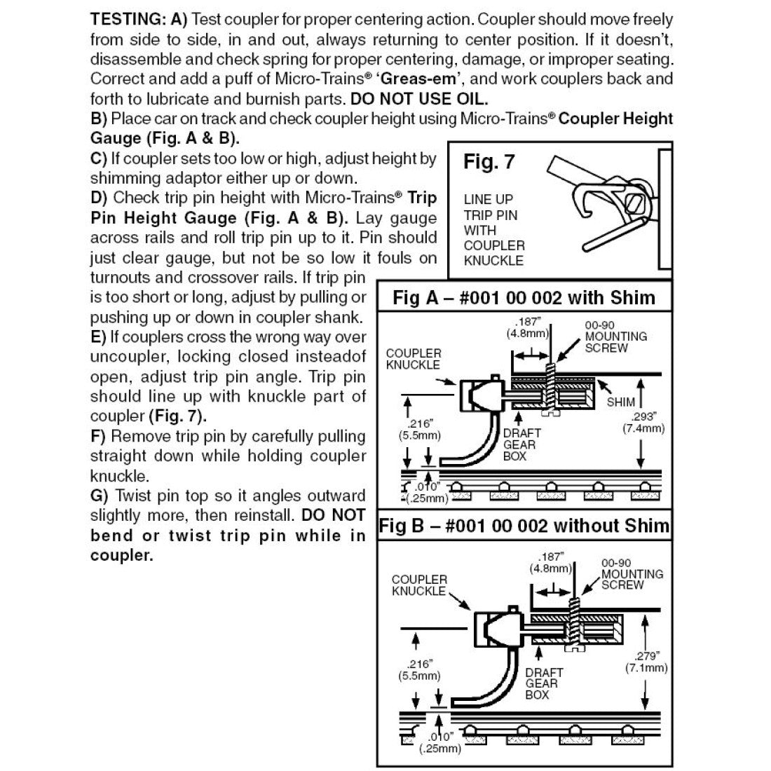 Micro Trains Line #1016 Medium-Shank Body-Mount Coupler Bulk Pack - Kit - Black - 10 Pairs - N Scale