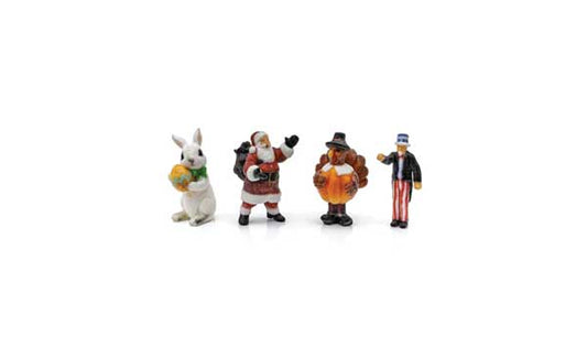 Woodland Scenics Find Me Figures Scenic Accents (2868) | Holiday Figures | Pkg of 4 | HO Scale