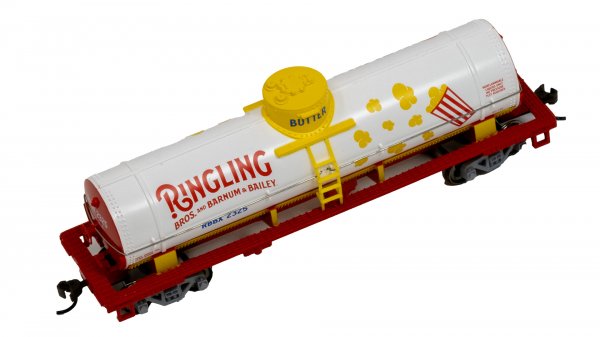 Bachmann 40' Single-Dome Tank Car Ringling Bros. and Barnum & Bailey Popcorn HO Scale