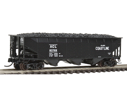 Bluford Shops 70-Ton Offset-Side 3-Bay Hopper w/ Load - Atlantic Coast Line #83769 - N Scale (NOS)