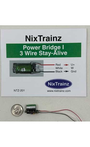 Nix Trains NTZ 201 Power Bridge I 3-Wire Stay-Alive | All Scales