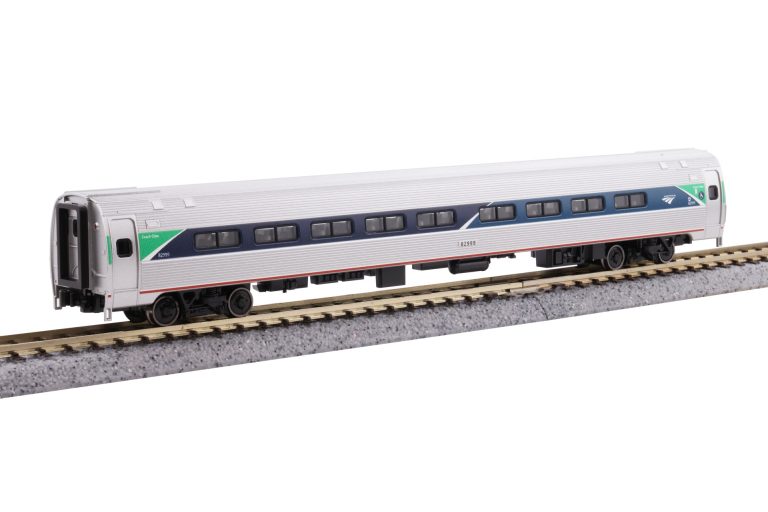 Kato Amfleet I 4-Car Bookcase Set Amtrak Phase VII Cafe & Coaches N Scale