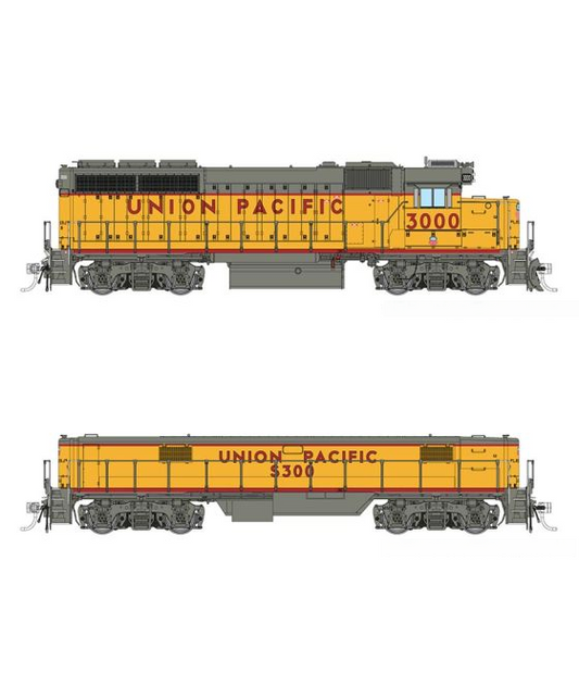 Rapido (40029) | EMD GP40 Mother + Slug Set | Union Pacific #3000 + #S-300 (1991+) | DC/Silent | HO Scale