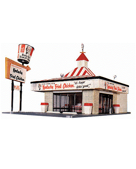 Life-Like Products (433-1394) | Kentucky Fried Chicken(R) Drive-In Kit | HO Scale