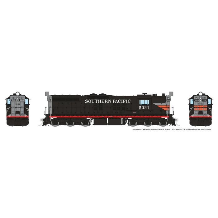 Rapido (50613) EMD SD7 High Nose | Southern Pacific #5331 | Black Widow | DC/DCC/Sound | HO Scale