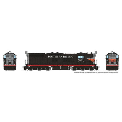 Rapido (50613) EMD SD7 High Nose | Southern Pacific #5331 | Black Widow | DC/DCC/Sound | HO Scale