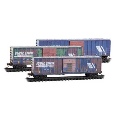 Micro-Trains 983105108 Montana Rail Link Weathered 50' Boxcar 3-Pack
