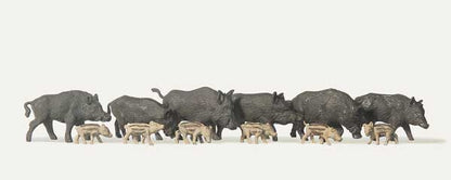 Merten (215028) | Wild Pigs/Boars (Economy Series) | Pkg of 12 | HO Scale