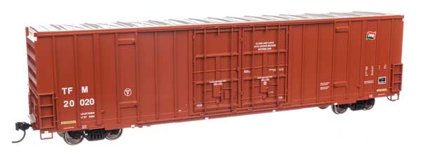 WalthersMainline (910-3036) | 60' High Cube Plate F Boxcar | Transportacion Ferroviaria Mexicana #20068 | HO Scale