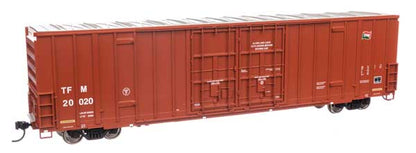 WalthersMainline (910-3036) | 60' High Cube Plate F Boxcar | Transportacion Ferroviaria Mexicana #20068 | HO Scale