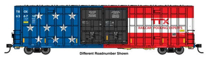 WalthersMainline (910-3152) • 60' High Cube Plate F Horizontal Post Boxcar • TTX 250th Anniversary #636707 • HO Scale (Pre-Order)