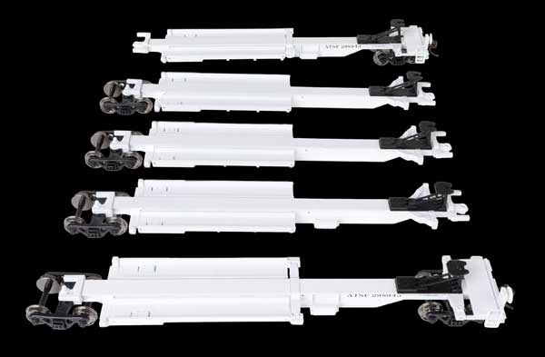 WalthersMainline (910-5261) • 263' Five-Unit All-Purpose 48' Spine Car • Santa Fe #298943 • HO Scale