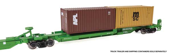 WalthersMainline (910-5263) • 263' Five-Unit All-Purpose 48' Spine Car • Burlington Northern #637501 • HO Scale