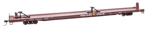 WalthersMainline (910-5732) | 89' Channel Side Flatcar | Trailer-Train TTX #150088 | HO Scale
