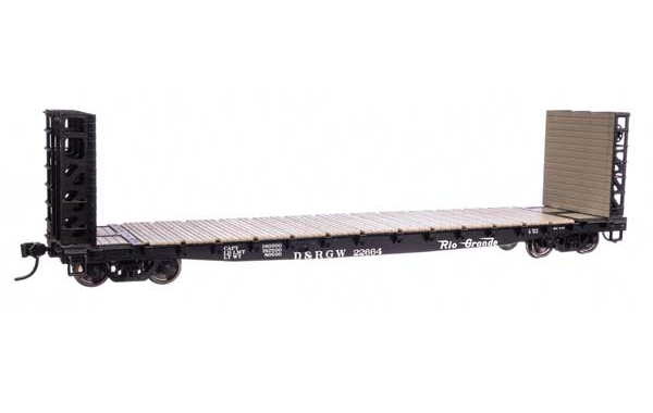 WalthersMainline 53' GSC Bulkhead Flatcar - Denver & Rio Grande Western(TM) #22664 - HO Scale