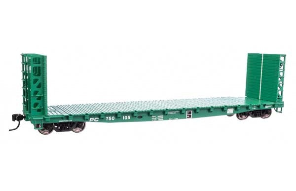 WalthersMainline 53' GSC Bulkhead Flatcar - Penn Central #750110 - HO Scale